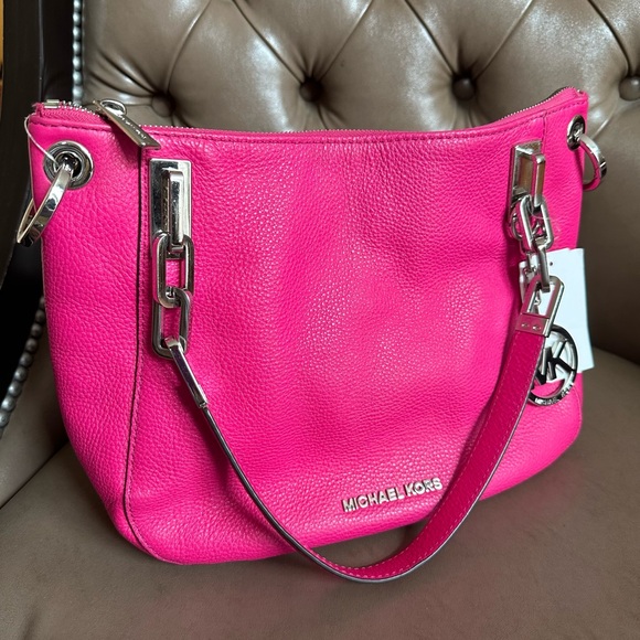 Michael Kors Hot Pink Convertible Shoulder Bag - Picture 4 of 10